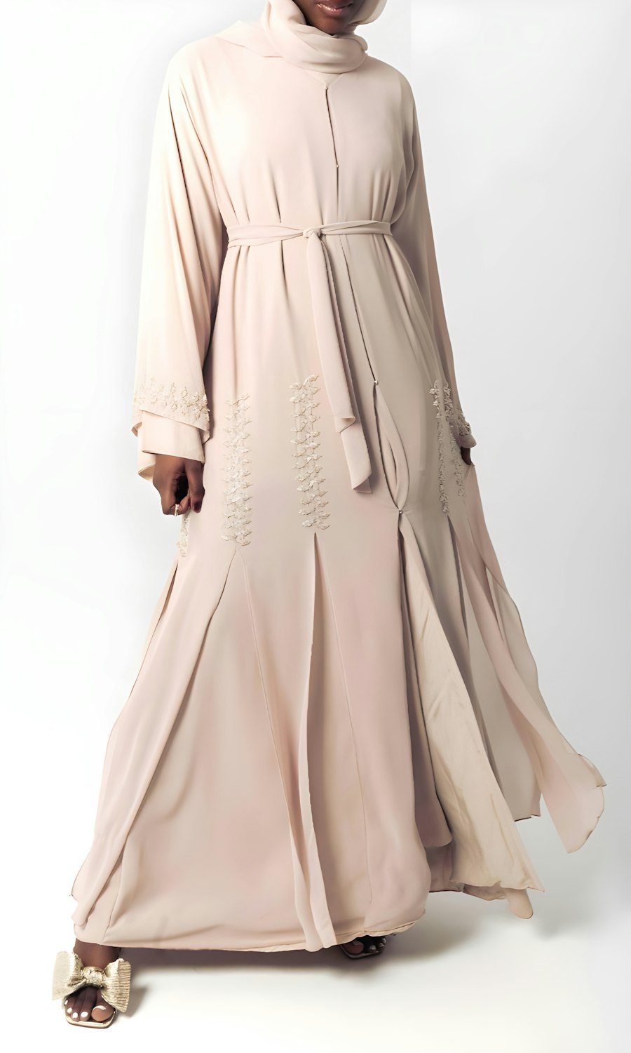 Kimono Beige Brodé Sahara